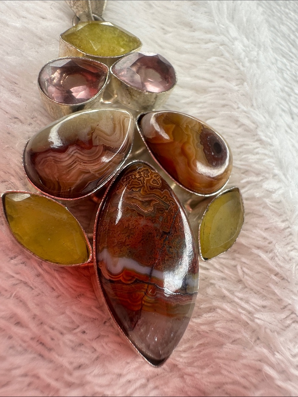 Crystal Goddess Gemstone Silver Pendant